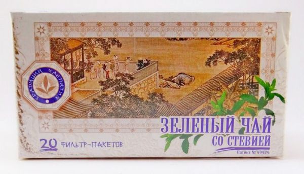 Изображение товара Зеленый чай (со стевией) 20 пакетов Зеленый чай (со стевией) 20 пакетов фотография